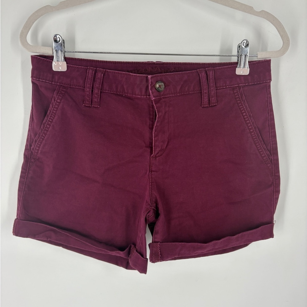 Arizona Jean Co Burgundy Shorts Juniors Size 11 - Picture 1 of 7